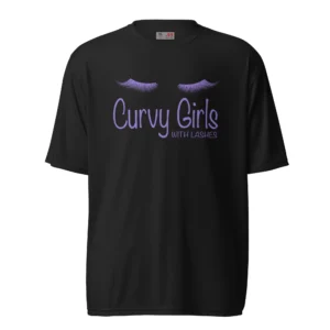 Curvy Girls w/ Lashes T-Shirt (Polyester)