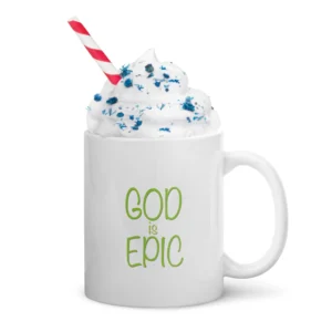 White glossy mug