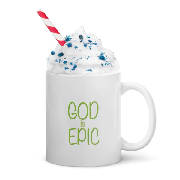 White glossy mug