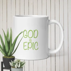 White glossy mug
