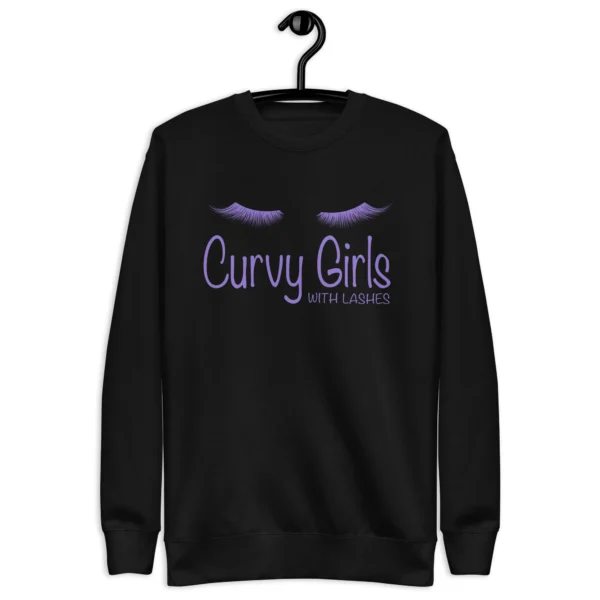 Curvy Girl with Lashes Sweatshirt
