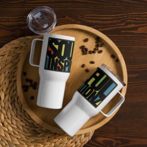 Travel mug with a handle