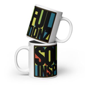 White glossy mug